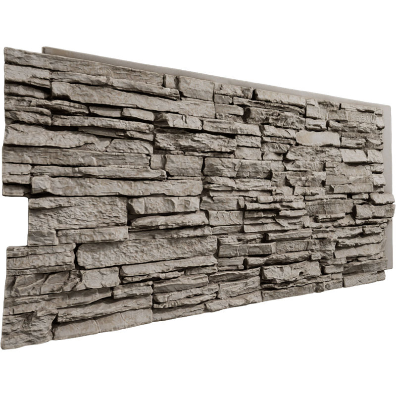 Panneau de faux pierre EverStone Canyon Ridge, l 45 3/4 po x H 24 1/2 po x P 1 1/4 po, couleur sable du désert