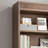 5-Shelf Vintage Wooden Bookshelf (Brown) In Farmhouse Style, With Display Shelves And Recesses, Wooden Base; Suitable For Offices And Libraries-358537903