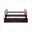 Lit simple en pin massif avec lit gigogne et rangement Tiroirs, aucun sommier nécessaire, espresso pour les chambres d'amis / petites