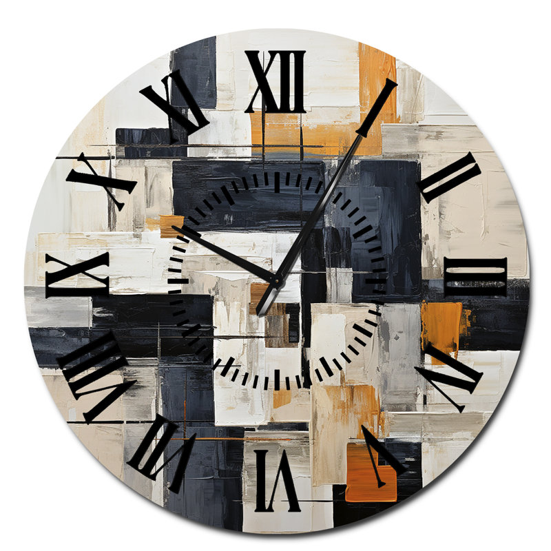 Horloge murale Ivory Illusions Abstract Shapes II - Abstract Shapes, Surdimensionné