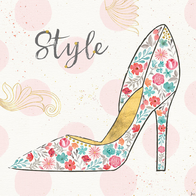 «Fashion Blooms II», impression sur toile, H 37 po x l 37 po x P 1,5 po, Toile tendue, Pas de tapis