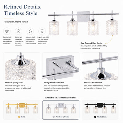 Gerberoy 4 - Light Dimmable Vanity Light