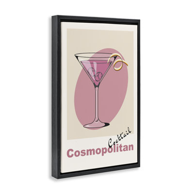 Vintage Cosmo Cocktail Floating Frame, design by LSR Design Studio