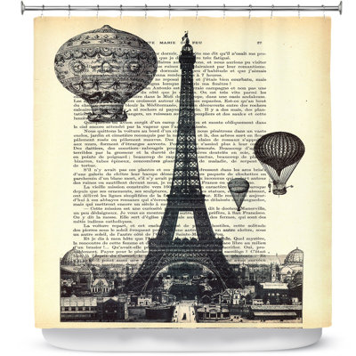 Rideau de douche simple tour eiffel