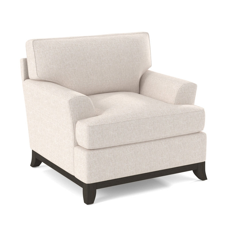 Oaks Way Armchair, White Sugar Performance; 0863-91, Brass