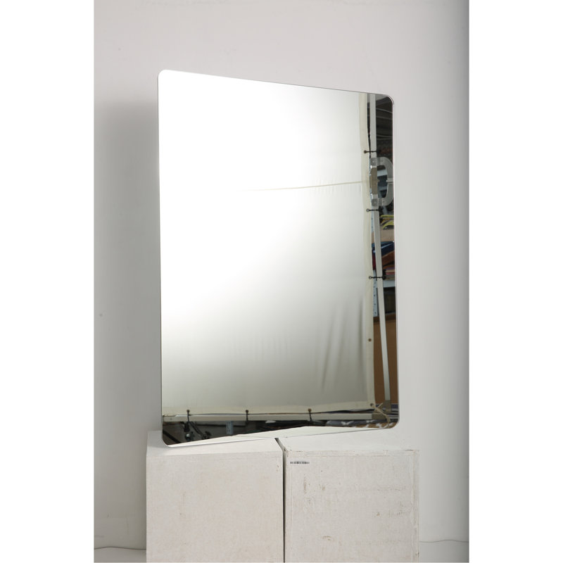 Modern Frameless Bathroom Mirror, 36 x 30 Inch Rectangular Vanity Mirror with Copper-Free Silver Glass and Shatter-Resistant Backing