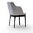 Natalia Dining Chair Black Wood Finish Upholstered Performance Fabric