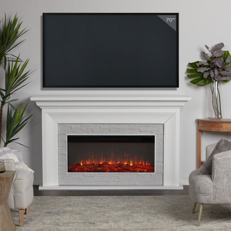 Foyer électrique d'extérieur Sonia 69 "par Real Flame, Blanc, Standard