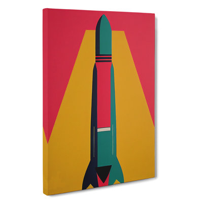 Artistic Spaceship Rocket No.5 - Wall Art