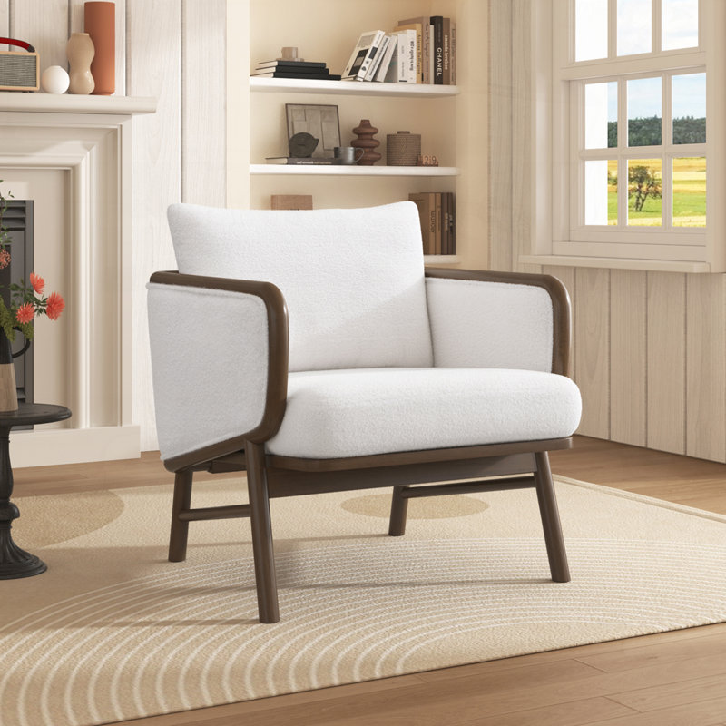 Chaise d'appoint en tissu Sherpa
