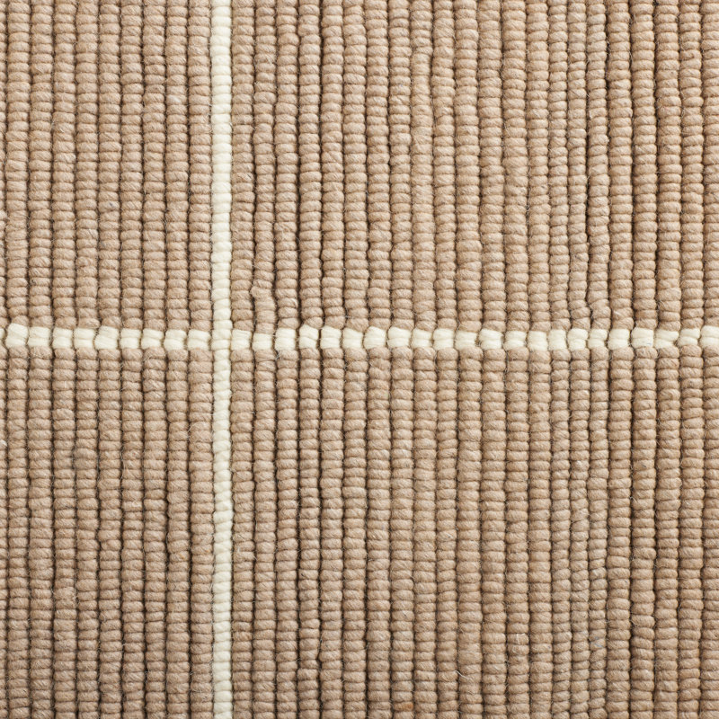 Collet Wool Area Rug in Oat/Ivory, Rectangle 8' x 10'