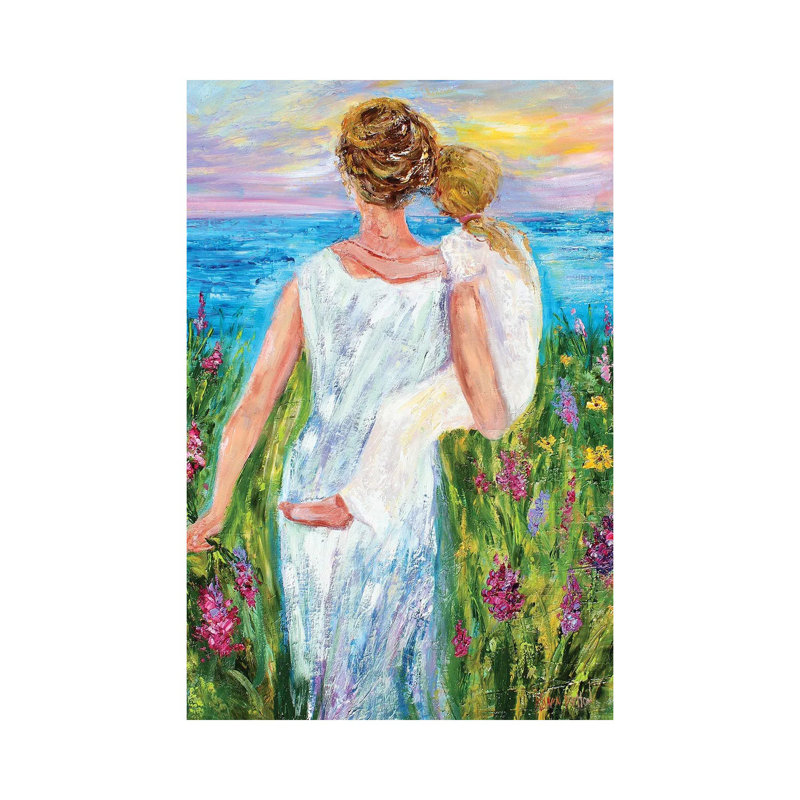 Mother And Daughter by Karen Tarlton - Wrapped Canvas Painting, 20.32 cm H x 30.48 cm W