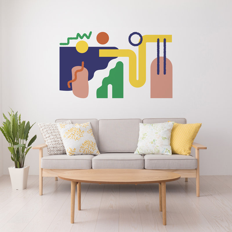 Vibrant Multicolor Modular Mural Peel and Stick Wall Decals