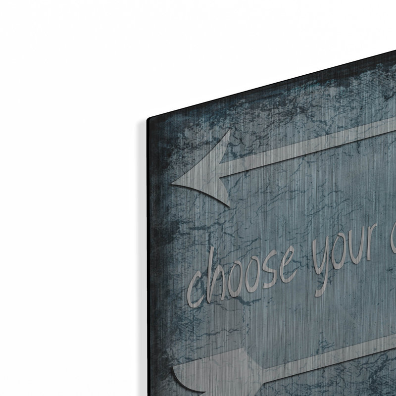 Choose Direction' by Lightbox Journal, Metal Wall Art, 12" H x 16" W