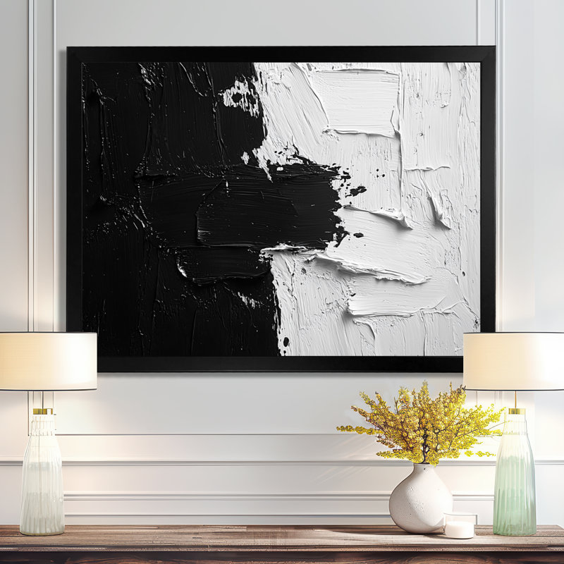 Widener monochromatique dérive des ombres dans le noir II - art mural transitionnel, Noir, H 12 po x l 20 po