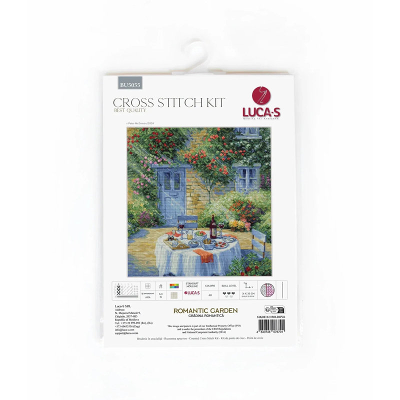 Trousse de point de croix comptée « Maisonnette romantique de jardin » de Luca-S BU5055L