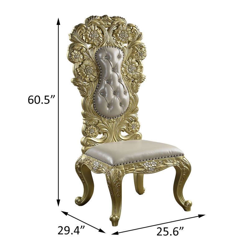 Chaise d'appoint capitonnée en gris