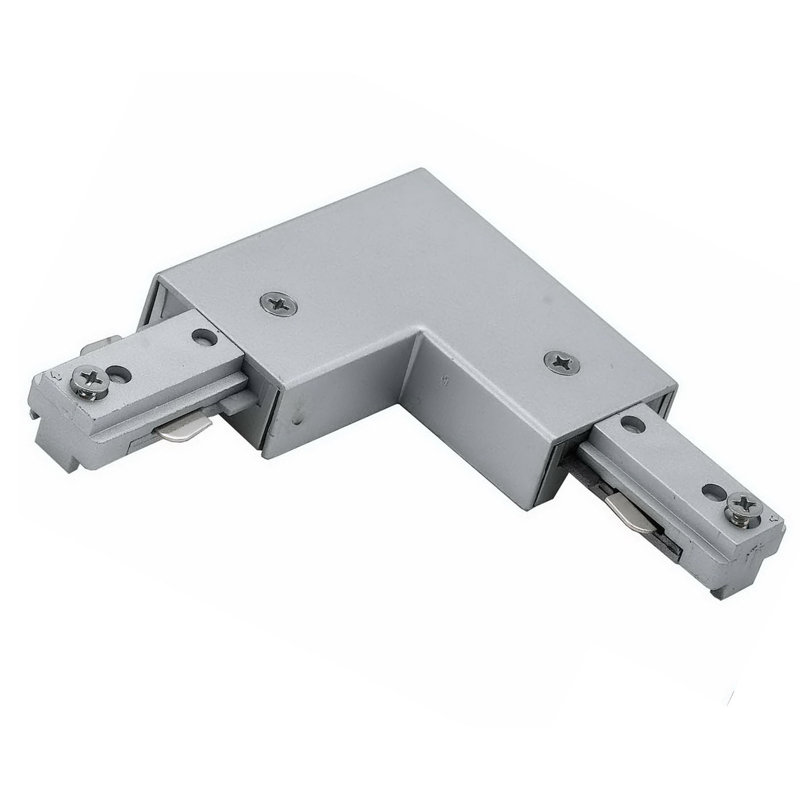 L Track Connector, Brushed Steel