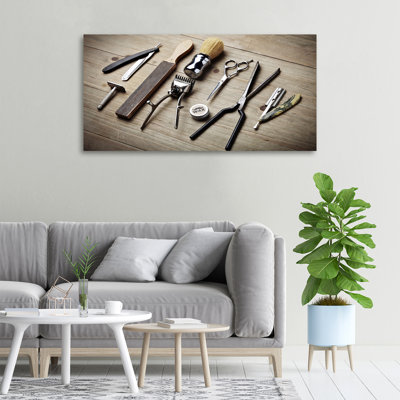 Male Hairdresser - Wrapped Canvas Print