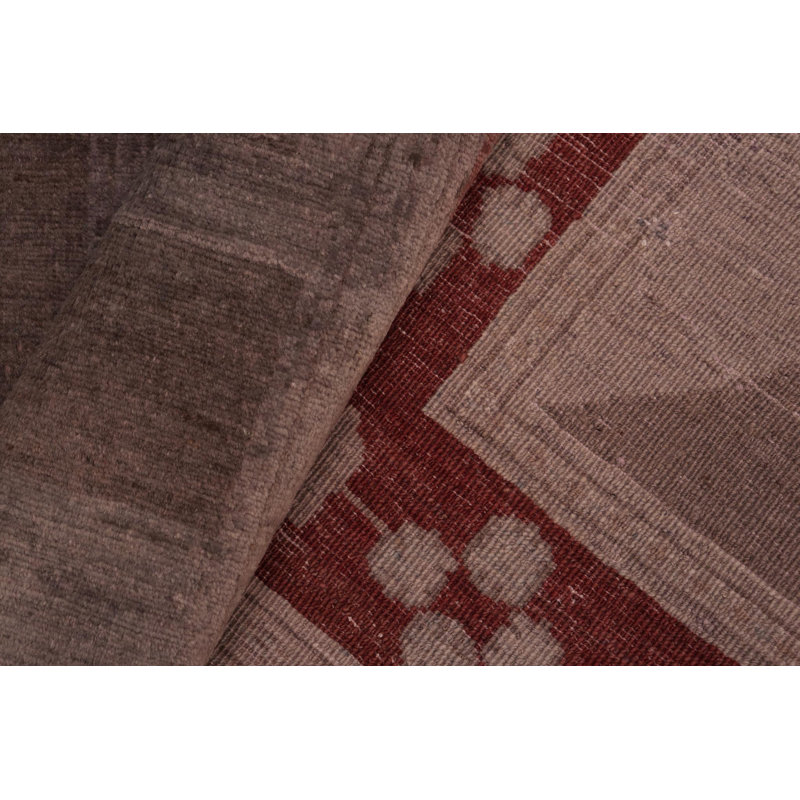 Tapis gris clair en laine noué à la main Sasithorn