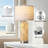 27in Coastal Table Lamps For Living Room Set Of 2, Bedside Lamps With Night Light