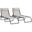 Ensemble de 2 chaises longues pliantes Outsunny