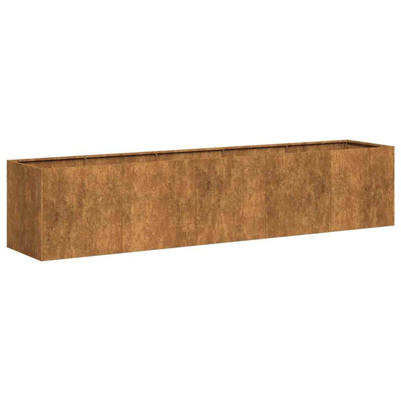 vidaXL Planter Rusty Weathering Steel Large Durable Planter, 15.7" H x 78.7" W x 15.7" D