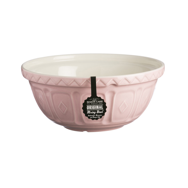 Blush Ceramic Geometric Textured Mixing Bowl