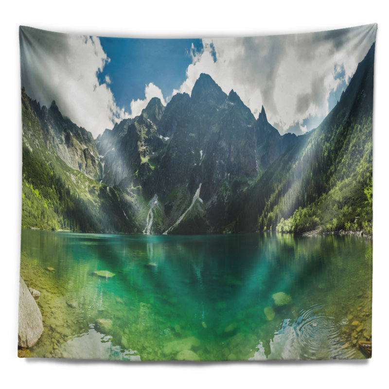 Landscape Polyester Tapestry, 78" H x 92" W