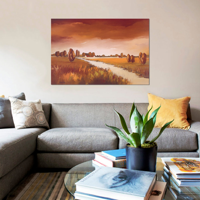 « down the river ii », impression sur toile, H 12 po x l 18 po x P 1,5 po, Toile tendue, Pas de tapis