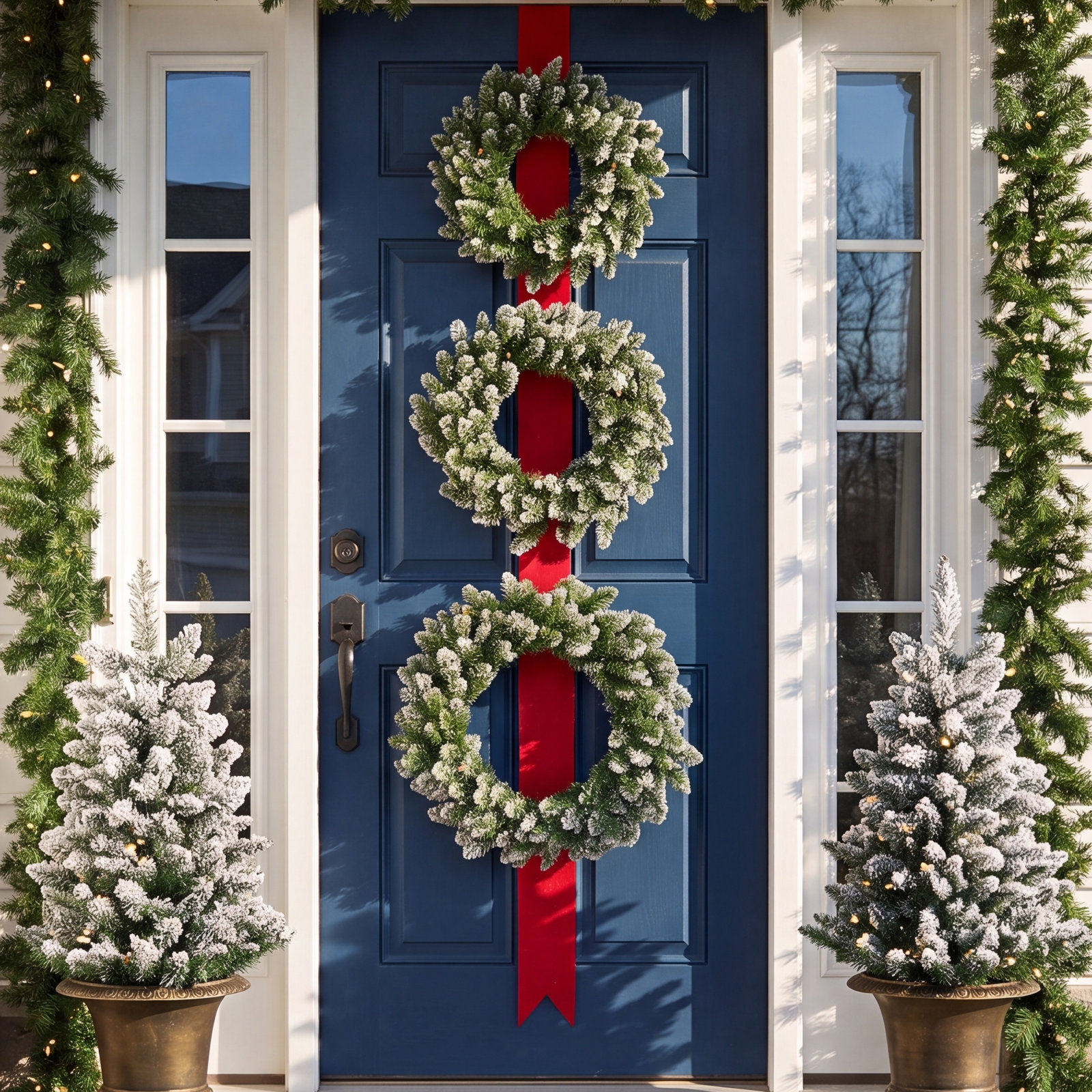 26" Frosted Pre-Lit Wreath