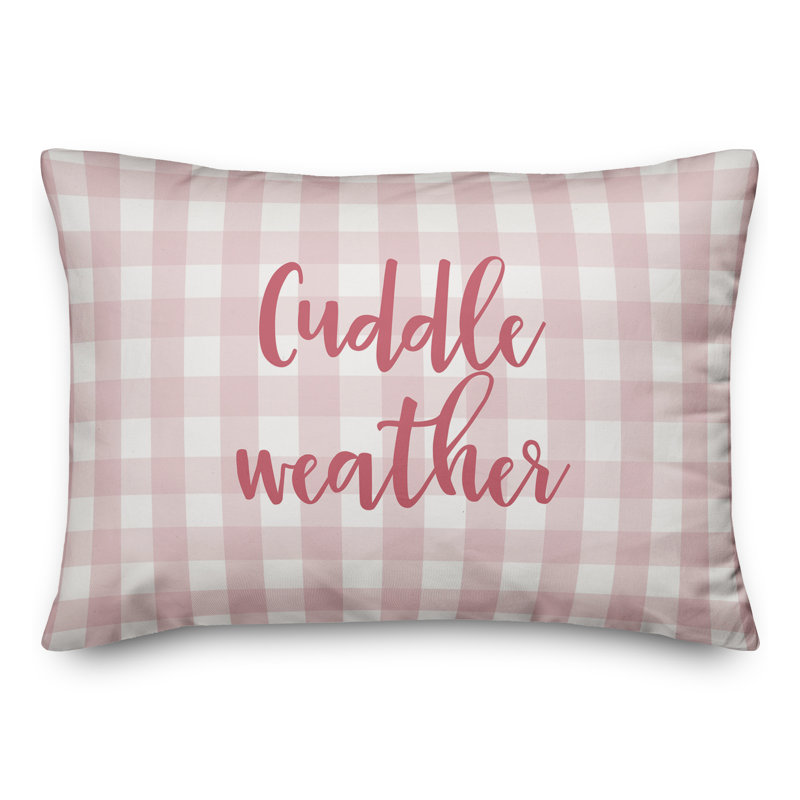  Cuddle Weather Throw Pillow, Pink