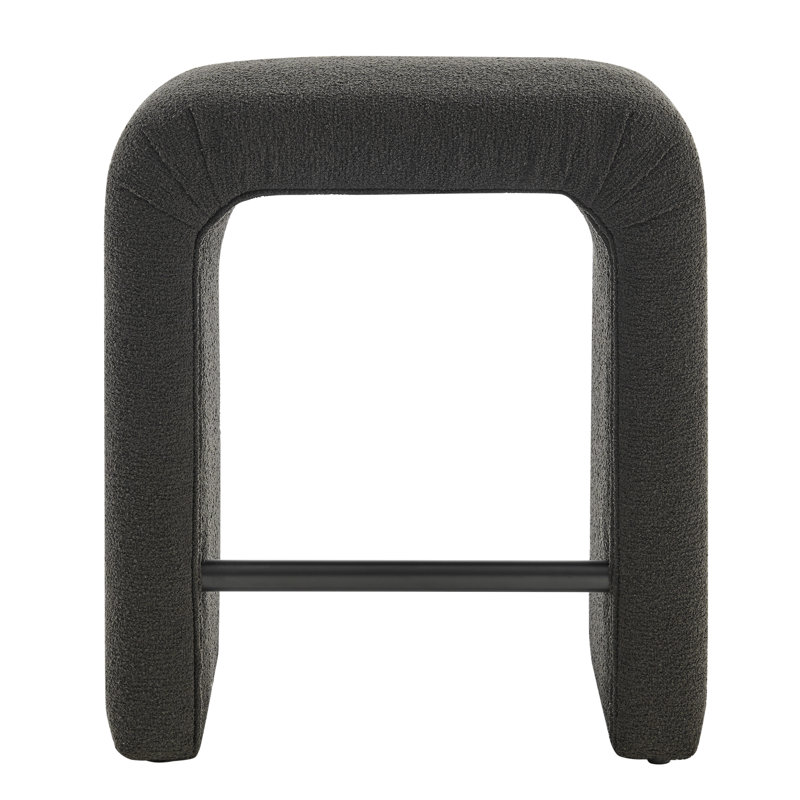 Berik Upholstered Counter Stool, Boucle , Palladian Charcoal