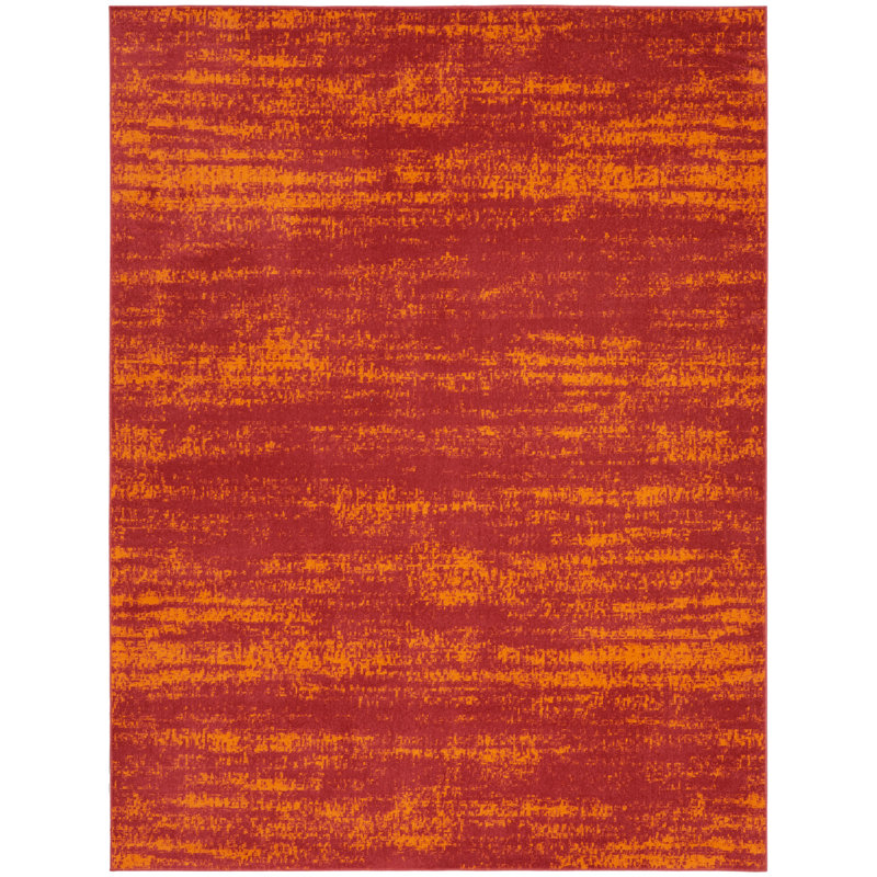 Nourison Essentials Red Indoor/Outdoor Area Rug, Rectangle 9' x 12'