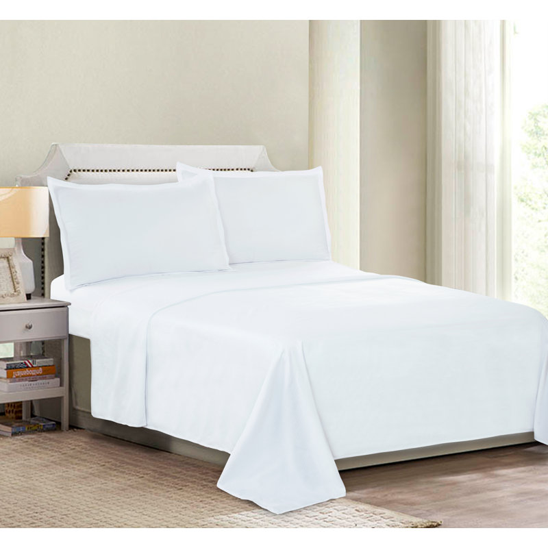 90 GSM Microfiber Waffle Weave Embossed Top Sheet Case Pack, Queen Flat Sheet