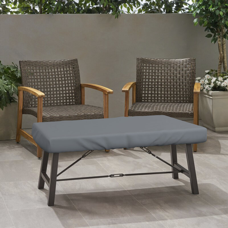 Couvercle de table rectangulaire polyvalent et robuste, imperméable et résistant aux rayons UV, gris