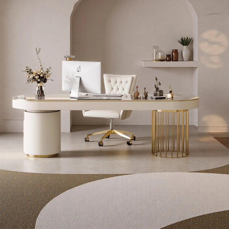 Bureau luxueux de style italien, H 29,53 po x l 62,99 po x P 23,62 po