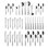 Victor 46 Piece Stainless Steel Flatware Set
