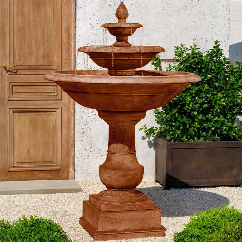 Savannah Hand Crafted Weather Resistant Floor Fountain, Ferro Rustic Nuovo