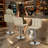 Chandresh Swivel Upholstered Adjustable Height Counter Stool with Metal Frame-84070525