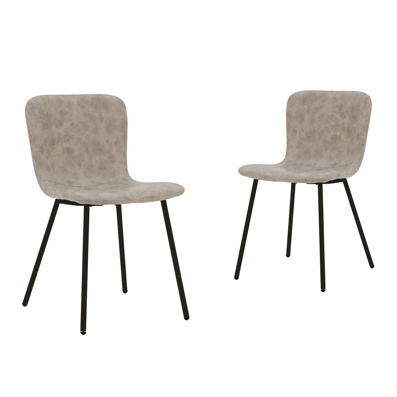 Mose Upholstered Dining Chair x4, Black, 2