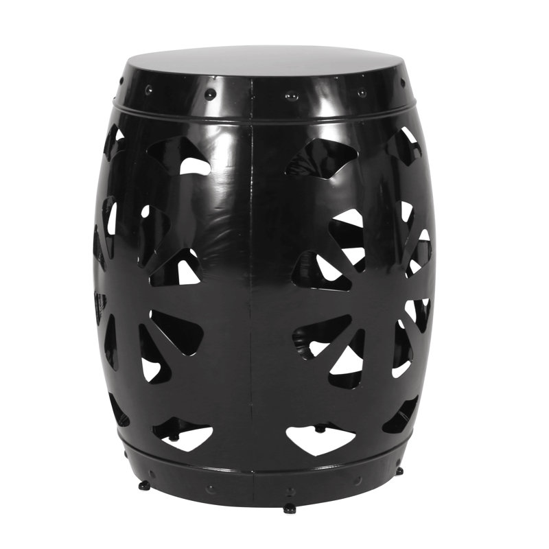Metal End Table -Large, For Outdoor Space, Black