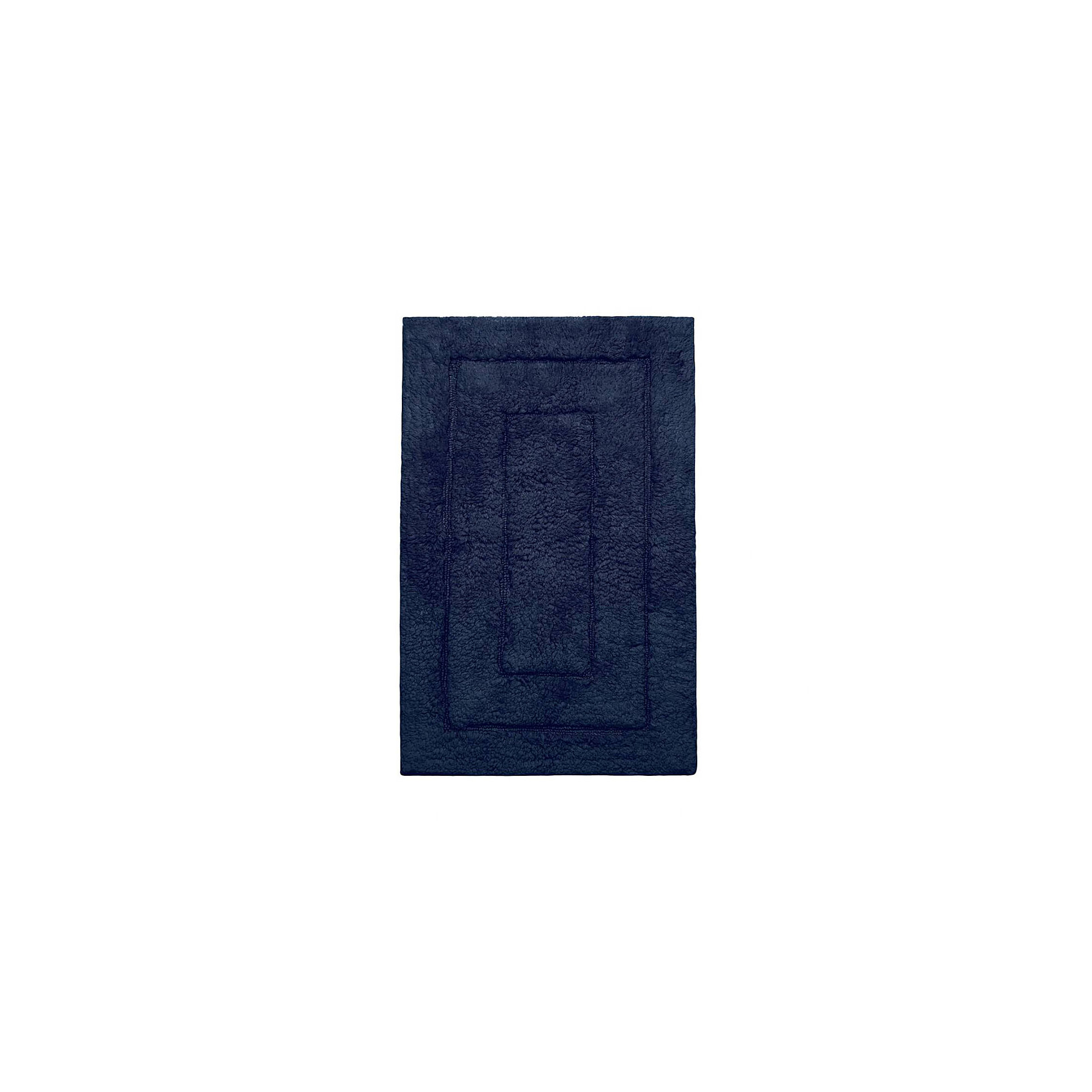 Apolonia Cotton Non-Slip Bath Rug, 20" H x 32" W, Navy