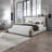 Premium White Fabric Bed-560957346