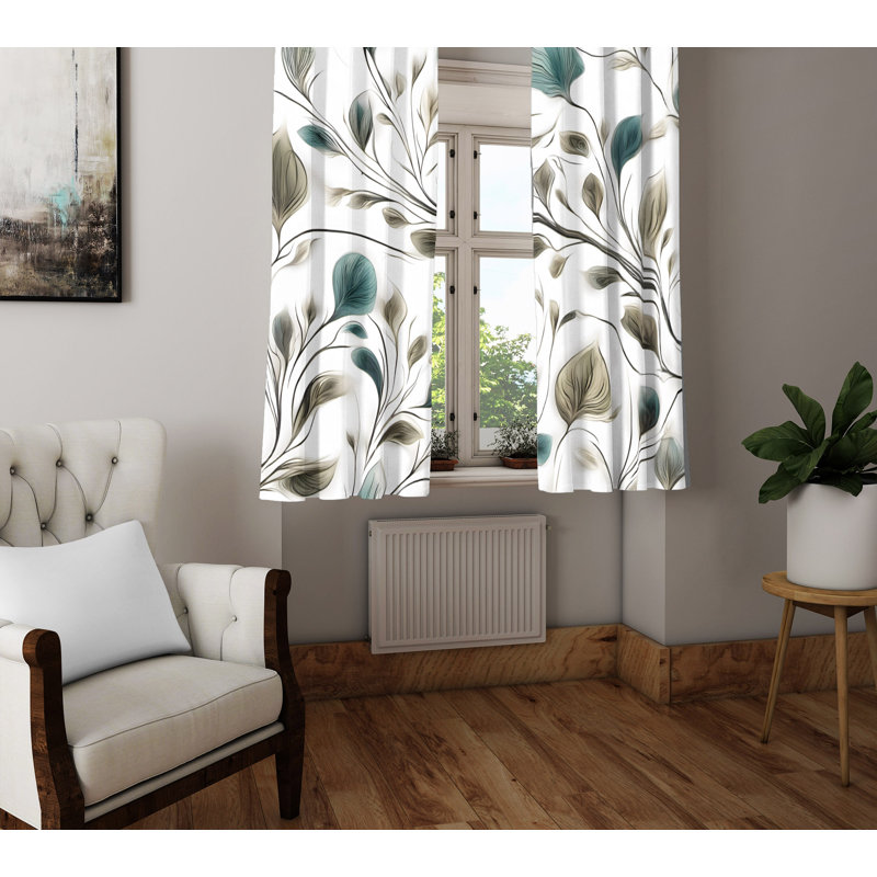 Semi Sheer Curtain Pair, 40" W x 61" L