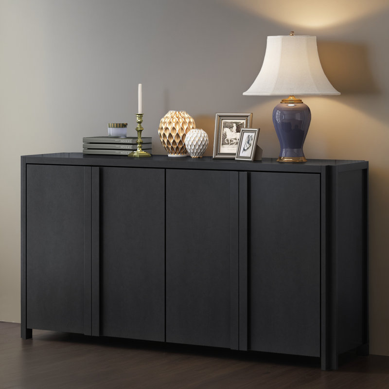 60" Console Table Entryway Sideboard for Hallway Living Room, Black