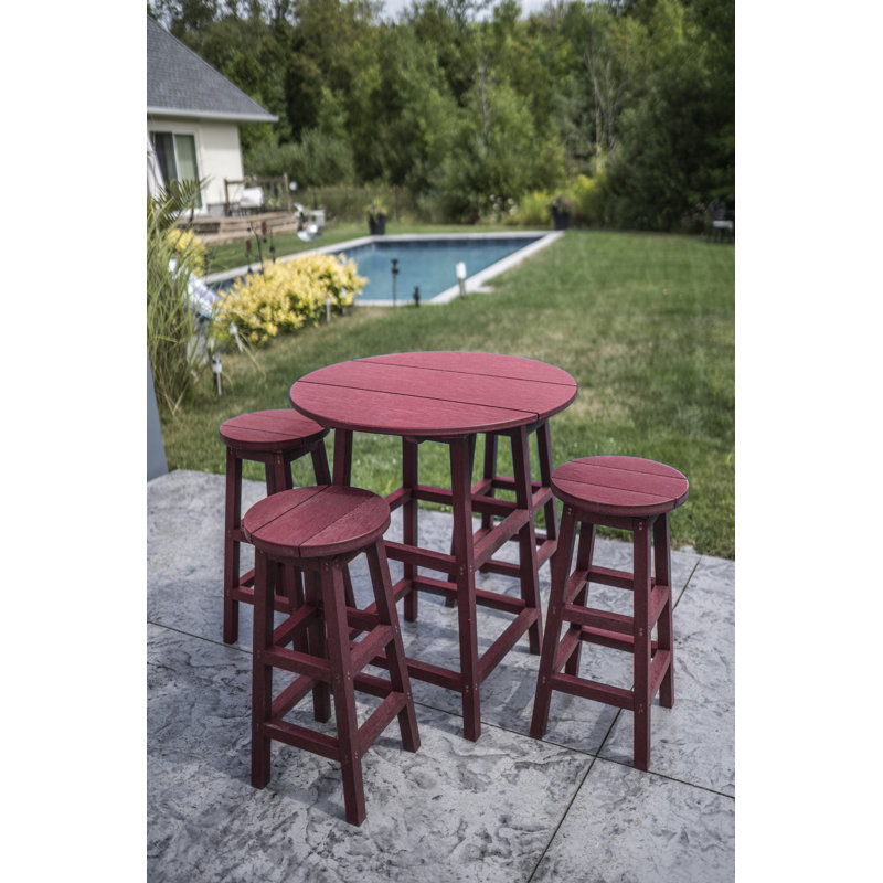 Table bistro Shay, Rouge, H 41 po x l 32 po x L 32 po