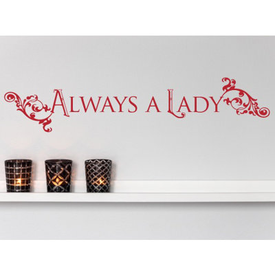 Décalcomanie murale "always a lady"
