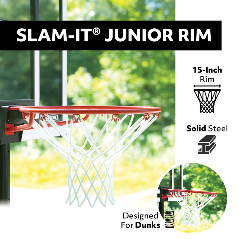 Adjustable Youth 30" Polycarbonate Portable Basketball Hoop