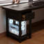 Bureau double caisson en bois massif en L noir avec 4 tiroirs-118343191-118343193